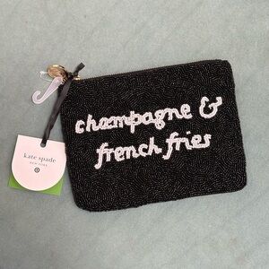 Kate Spade Target collaboration Black Beaded Pouch NEW